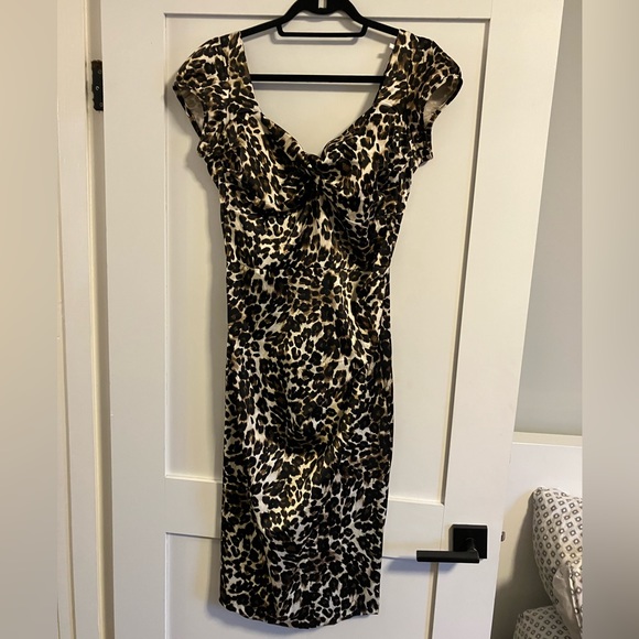 Pinup Leopard Rockabilly Stop Staring Clothing dress. Wiggle Dress! - Picture 1 of 5